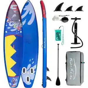 11FT Inflatable Stand Up Paddle Board SUP Surfboard Adjustable Non-Slip Deck NEW
